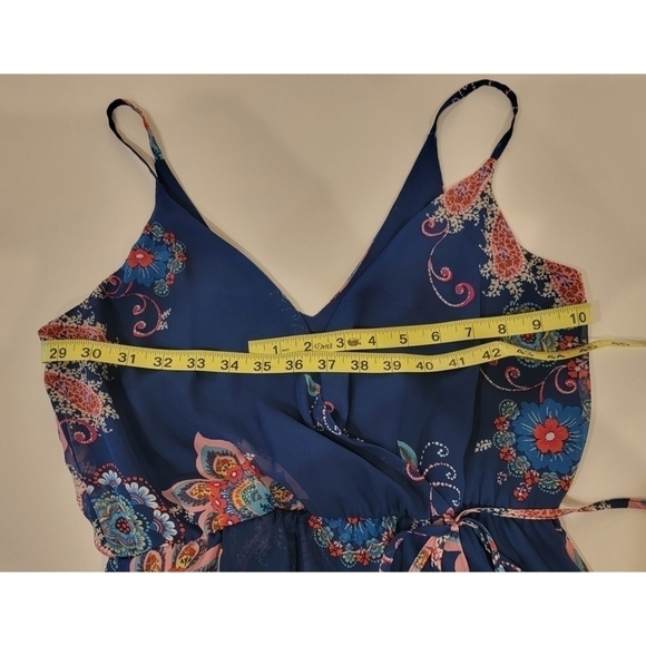 iZ Byer High Low Floral Motif Summer Dress - Picture 5 of 11